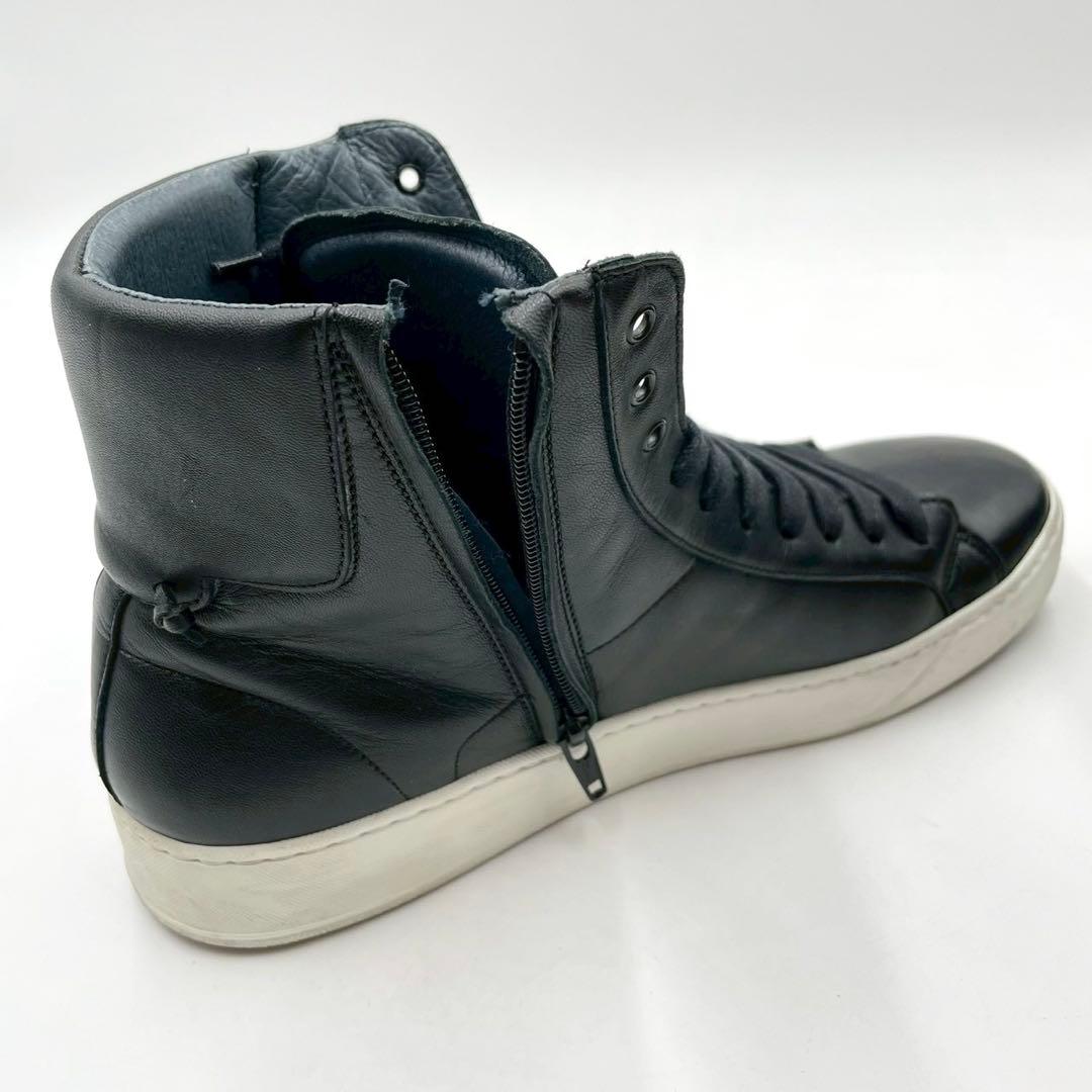 STEFANO GAMBA ハイカットレザースニーカー 黒 41 Y1420