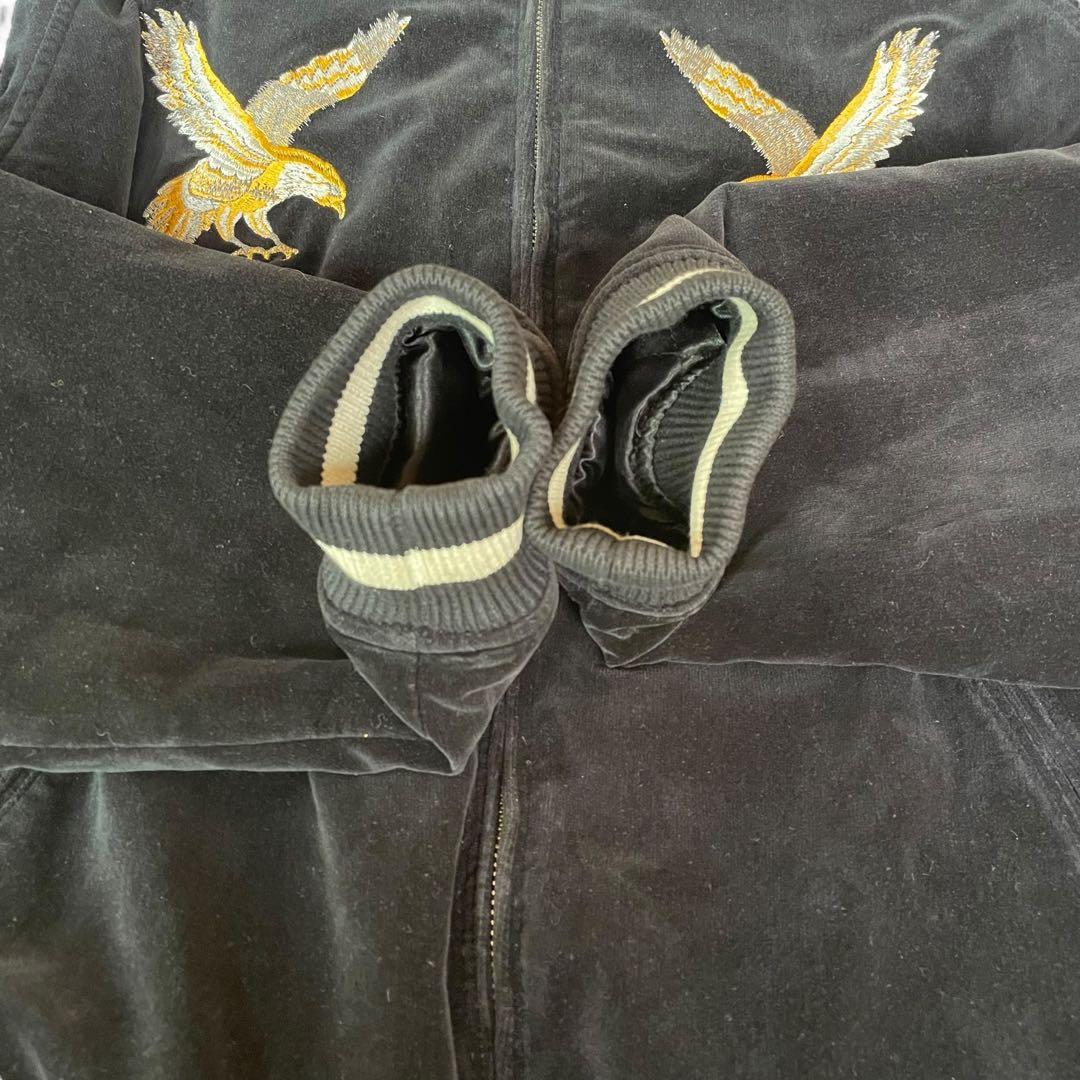 激レア ショット スカジャン スーベニアジャケット別珍 ベロア ベルベット XL