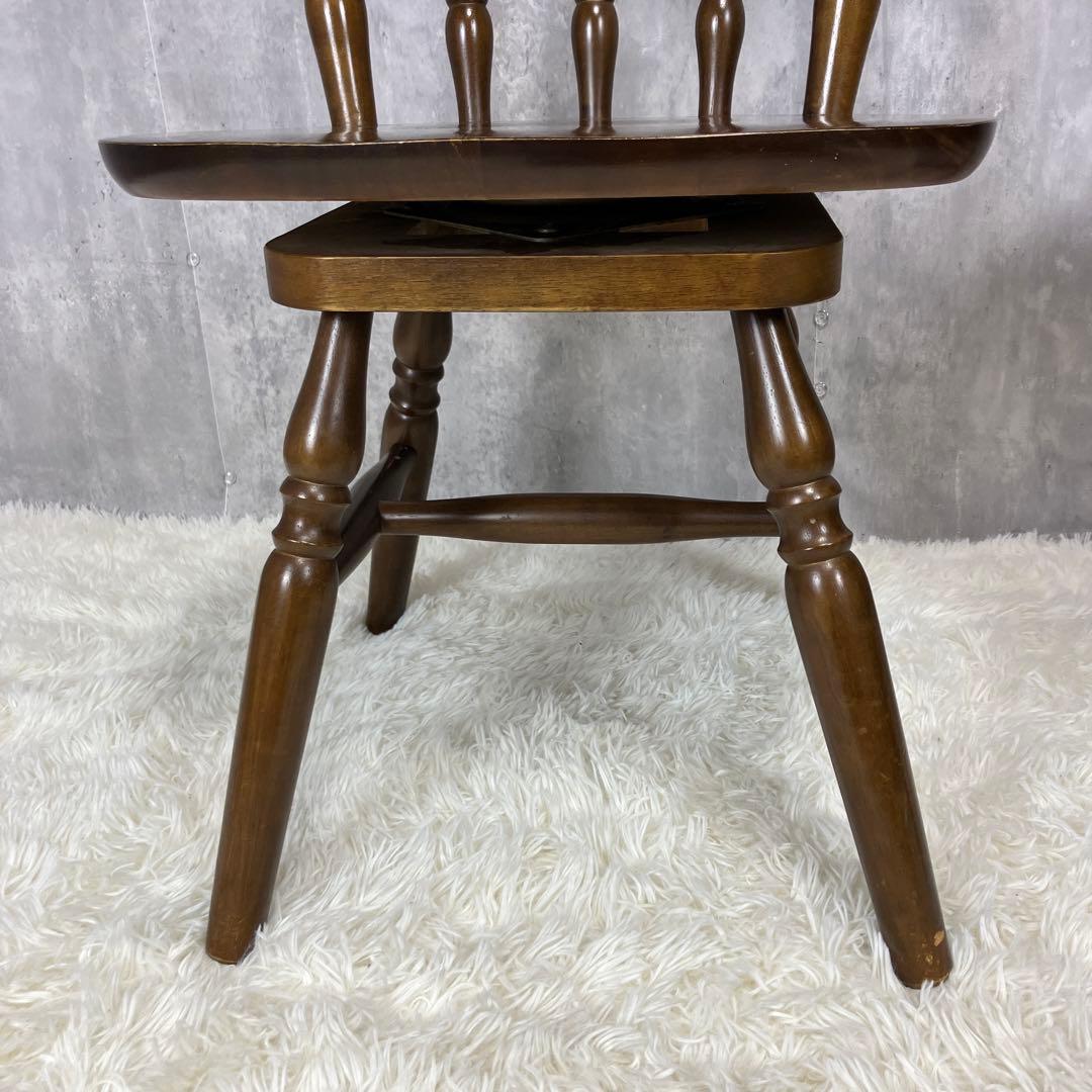 ウィンザーチェア ダイニングチェア 回転椅子アンティーク 2脚セット