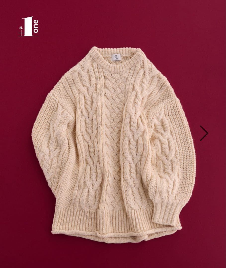 eL+1 3G big cable pullover おね