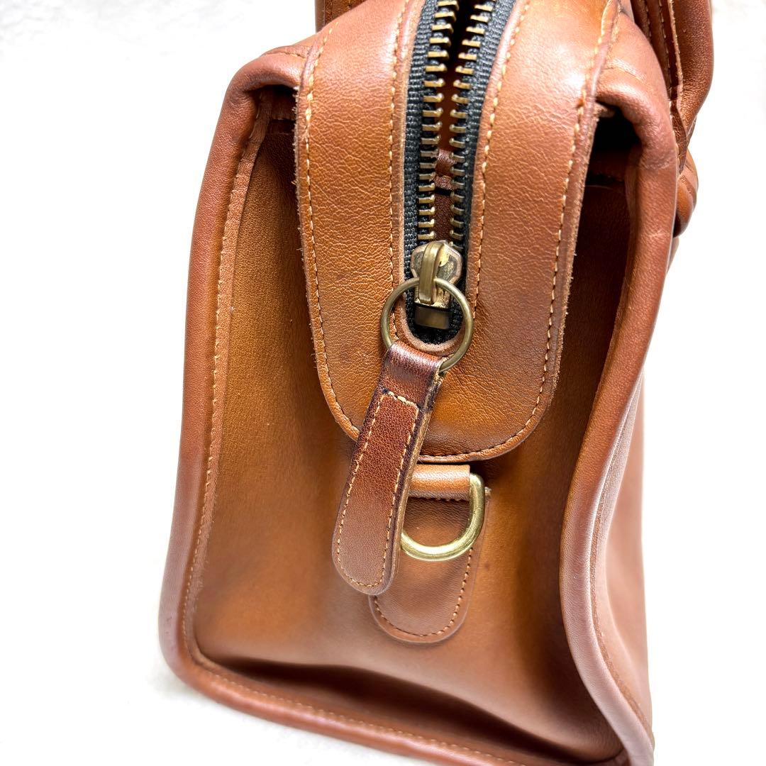 美品 coach old coach 2way ショルダーバッグ ボストン 茶