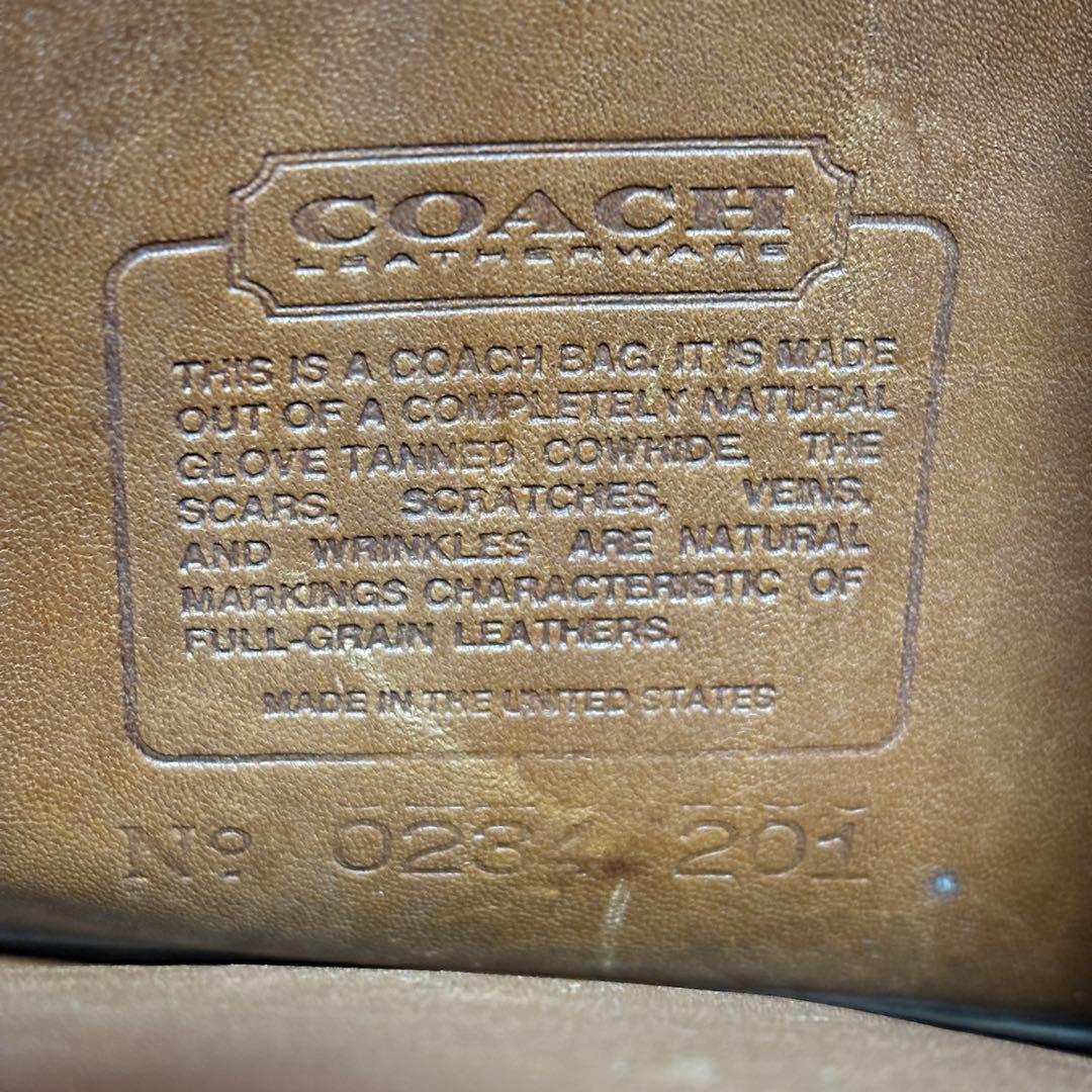 美品 coach old coach 2way ショルダーバッグ ボストン 茶