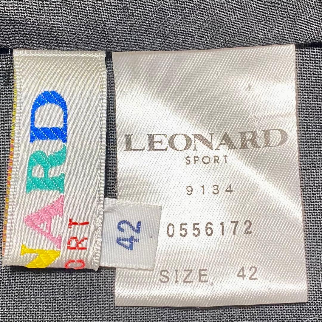 LEONARD SPORT スタンドカラー コート シアー素材 黒 L