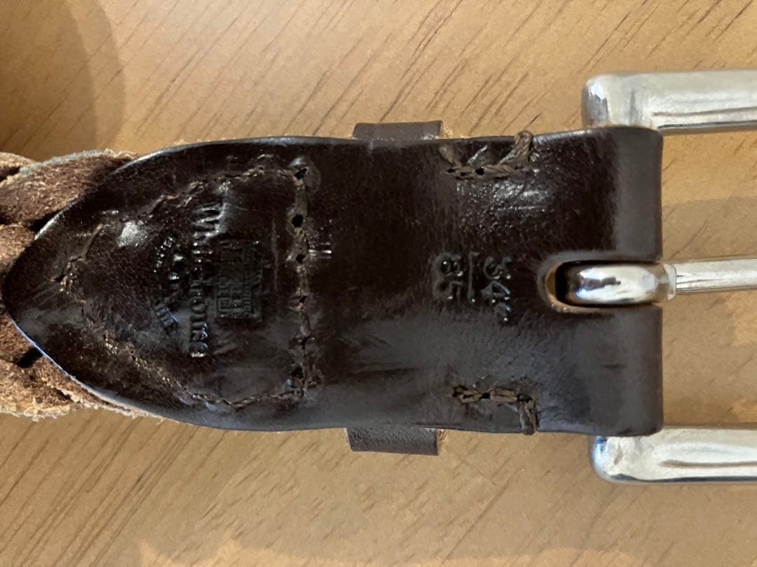 パ*ン様 WHITEHOUSE COX レザー編み込みベルト