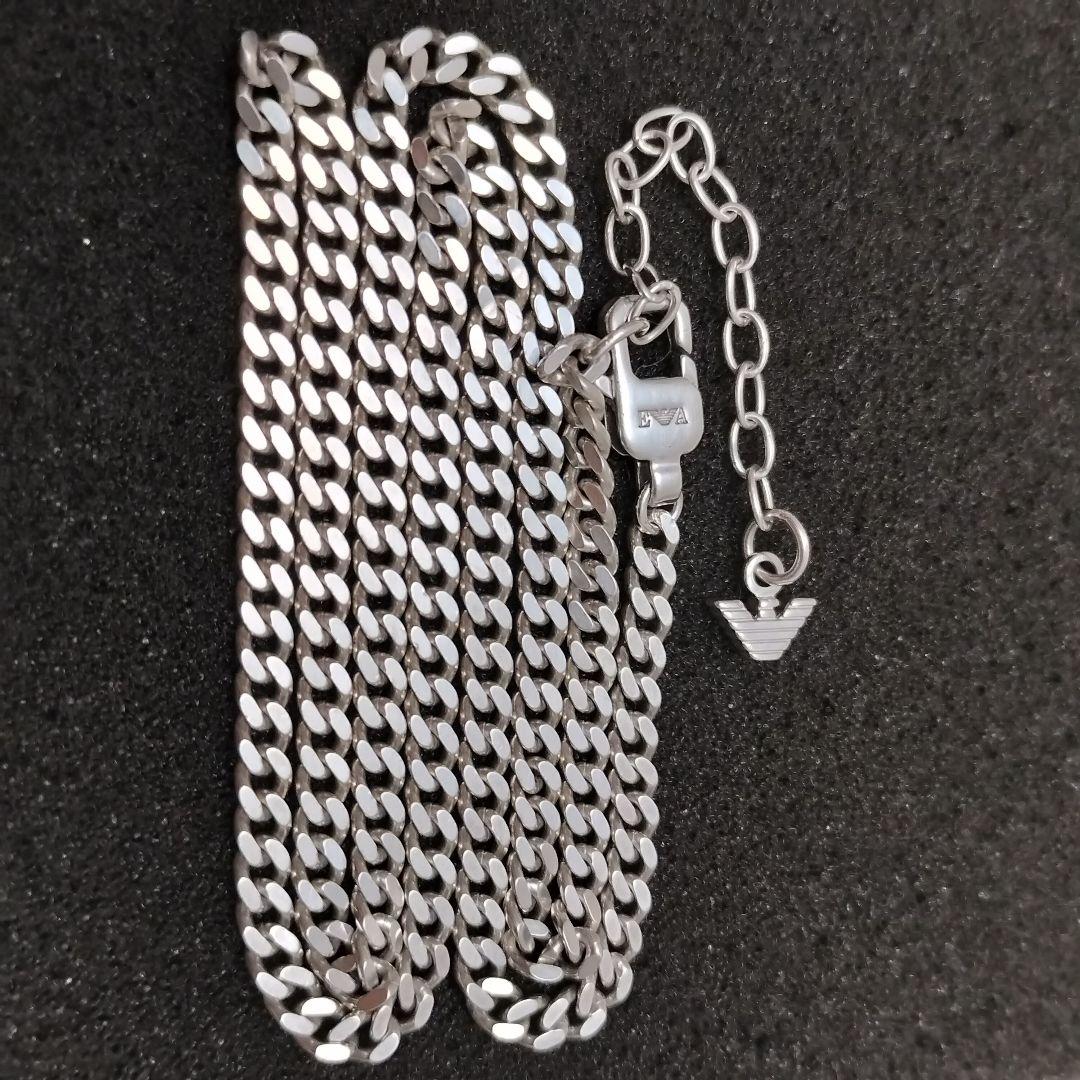 エンポリオ アルマーニ 喜平 ネックレス SV925 EA 50cm シルバー