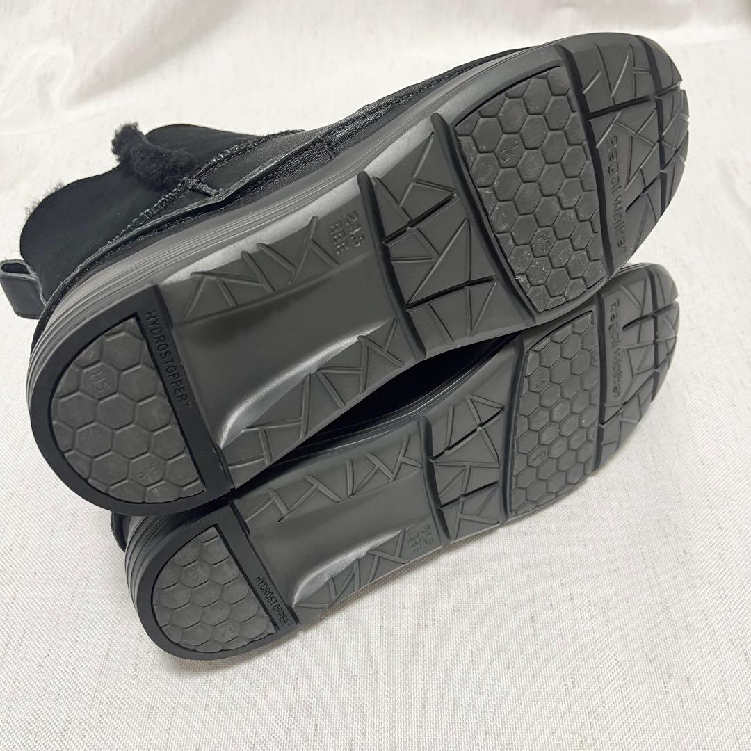 【極美品】REGAL WALKER 本革　スエード　ムートンブーツ　防滑　黒