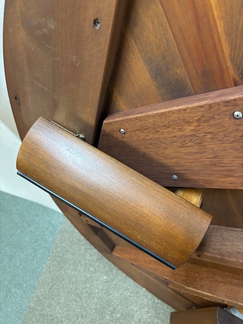 【リペア済み】　125折りたたみ丸テーブル　ちゃぶ台　丸座卓　円形ローテーブル