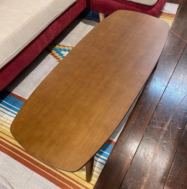 【新品アウトレット】北欧調折れ脚テーブル105cm×45cm ダークブラウン