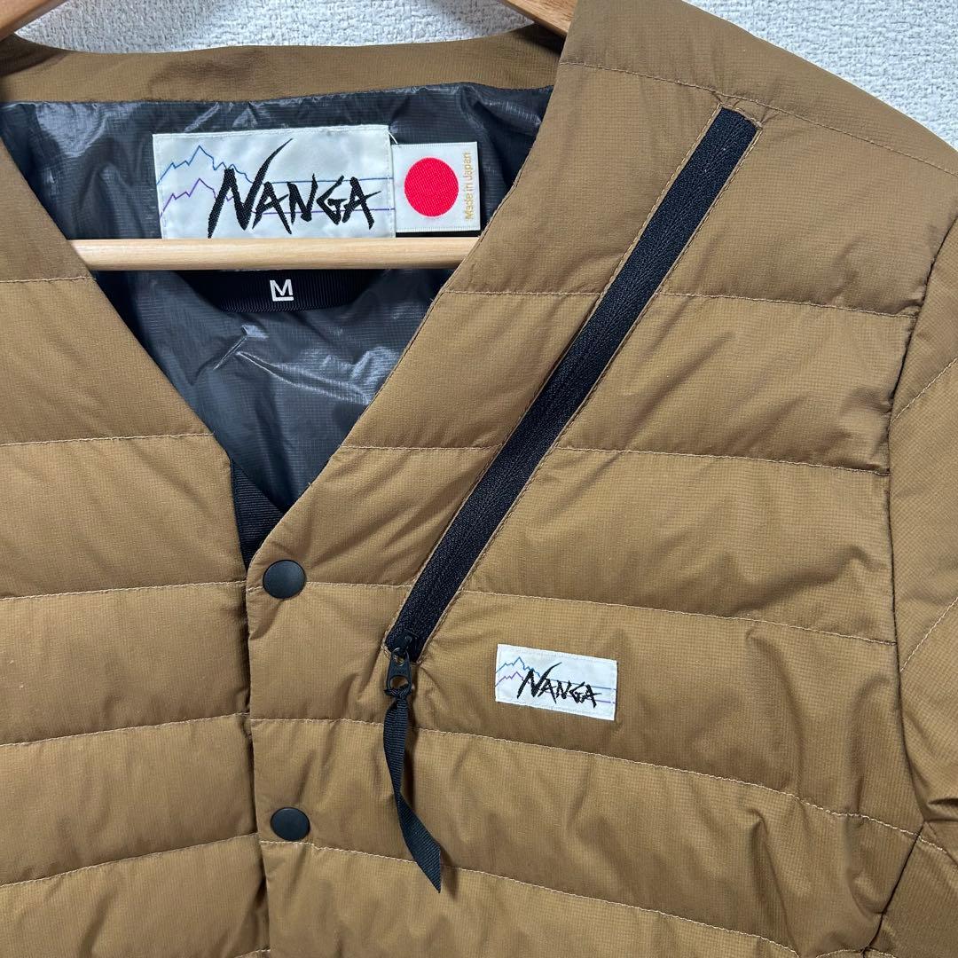 NANGA ナンガ　ホワイトレーベル　ダウンカーディガン　Sサイズ　coyote