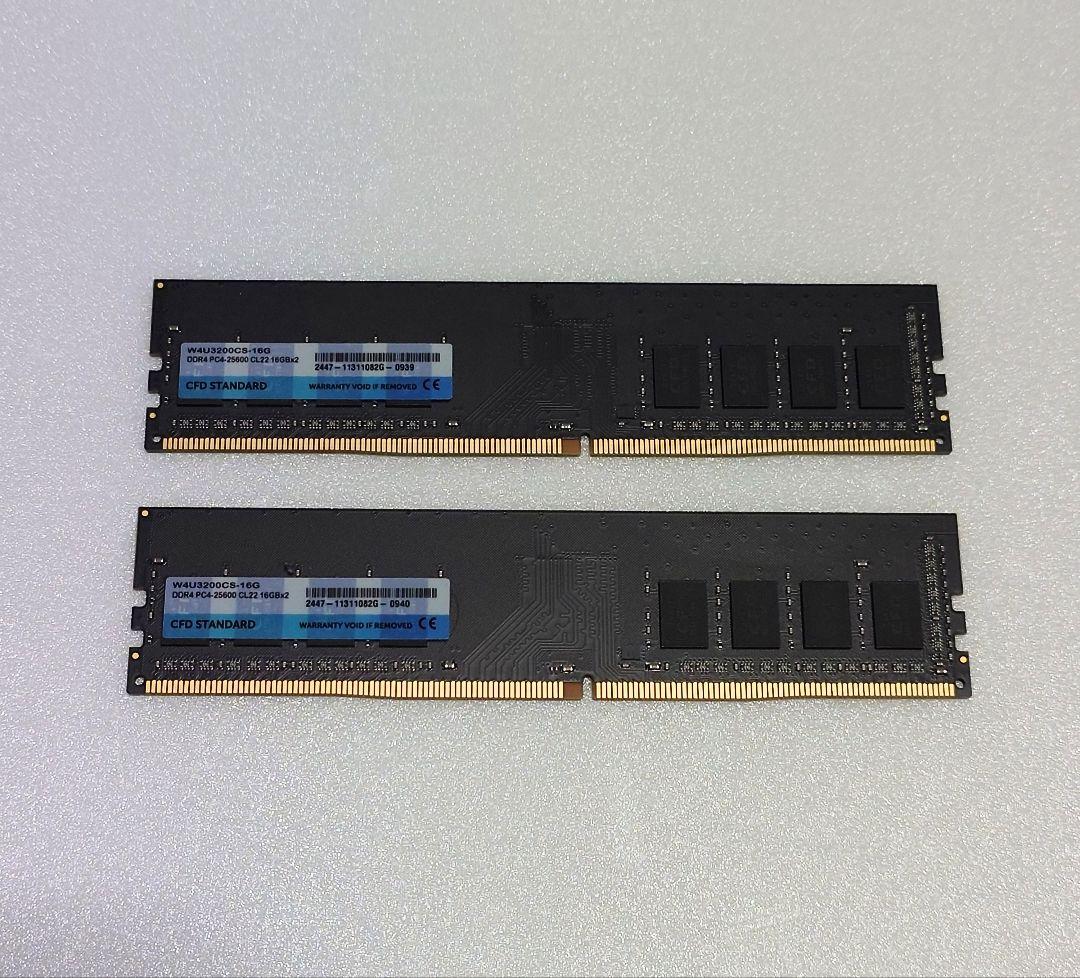 CFD DDR4 メモリ 3200MHz 16×2 32GB 【動作確認済】