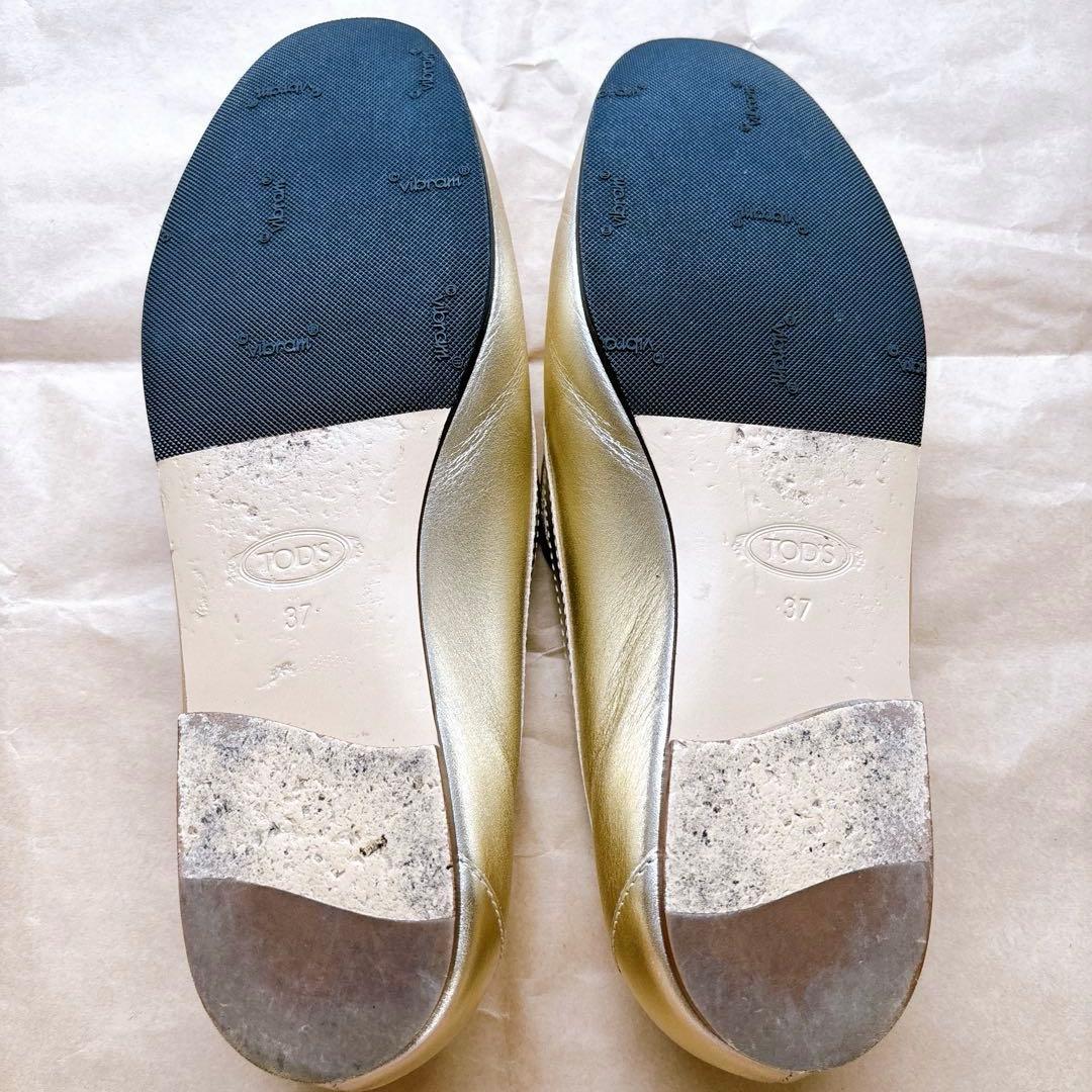 【辺見えみりさん着用】TOD'Sロンハーマン24cmコラボローファー37ゴールド