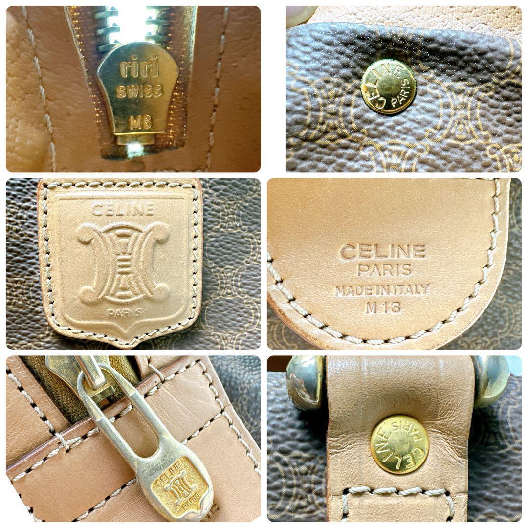 美品 セリーヌ ボストンバッグ 2way ショルダーバッグ トリオンフ マカダム