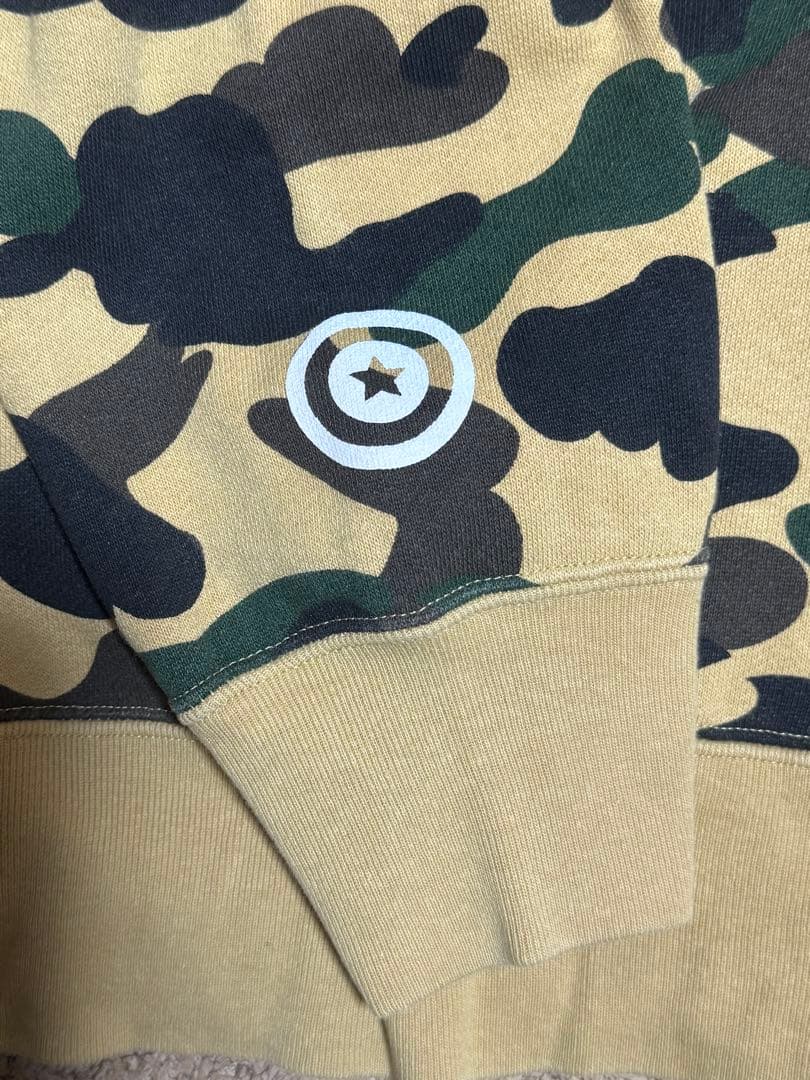 APE 1stカモシャークパーカー　L APE