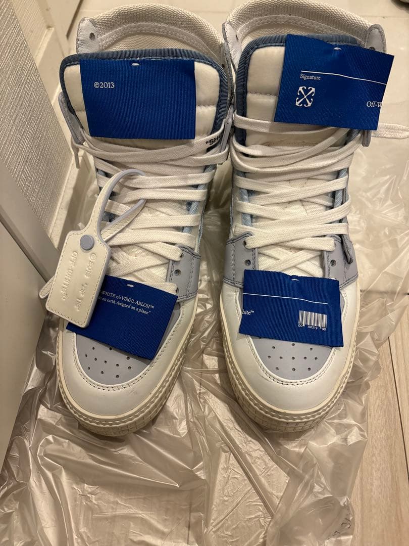 Off-White ハイカットスニーカー ホワイト/ブルー