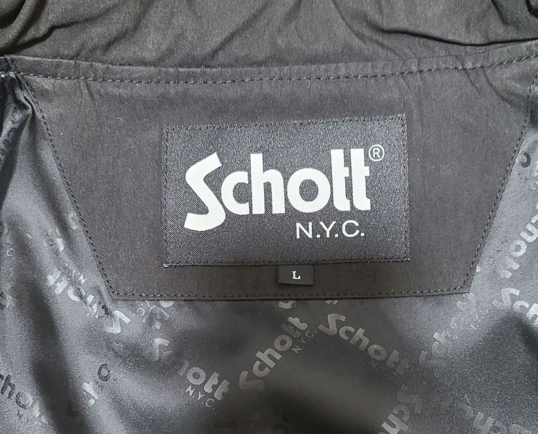 Schott レザーコンビ ジャケット/マウンテンパーカー Lサイズ ☆美品☆