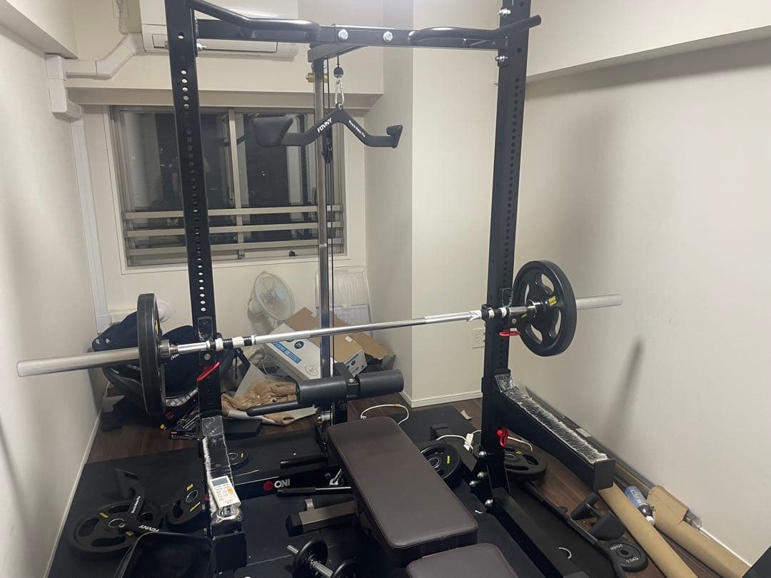 コンパクトパワーラック バーベル付き