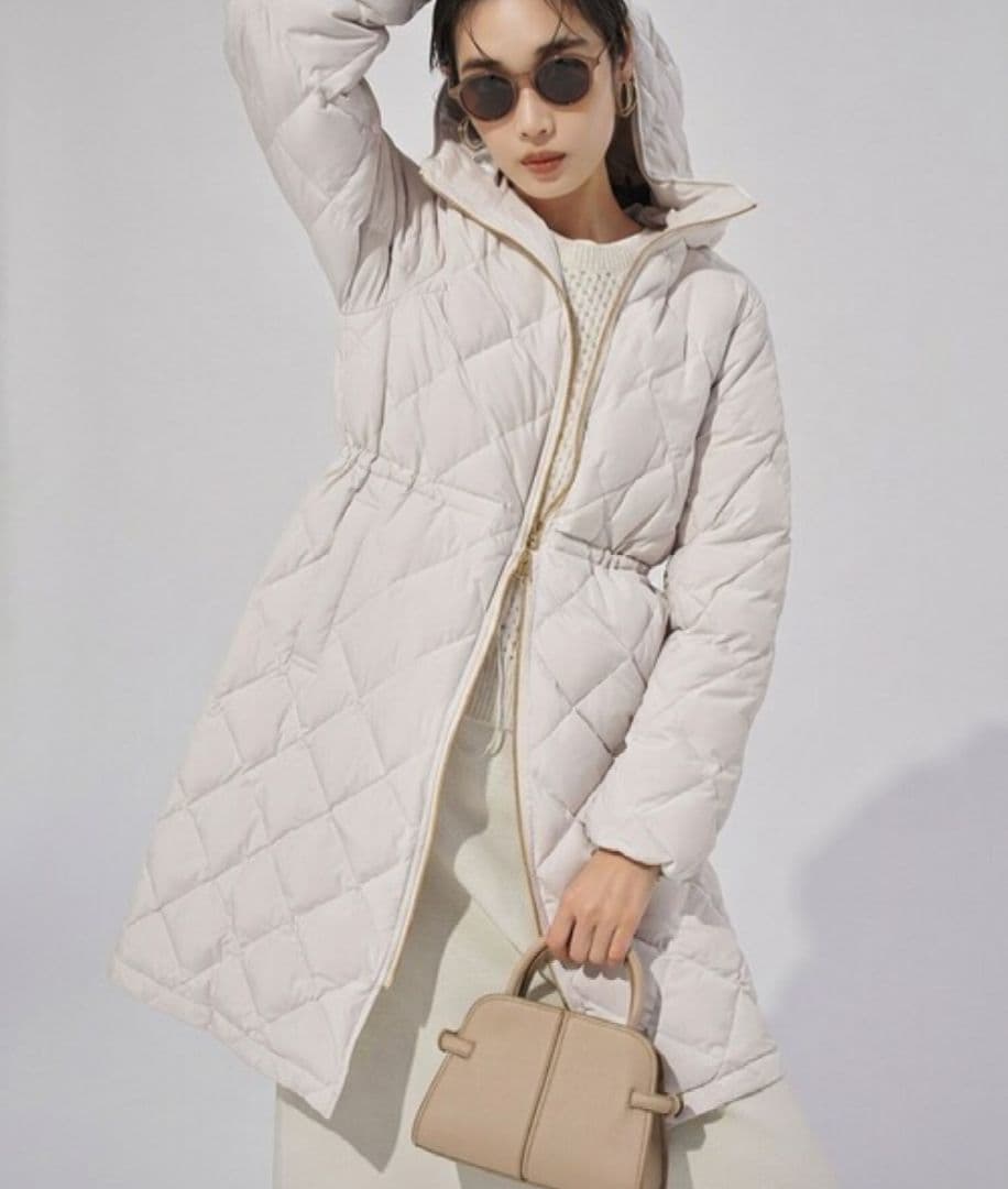 VERYベストダウン大賞◆TAION×UNFILO Aラインコート◆アイボリーS