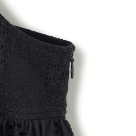 新品 23区【洗える】コットンエンブロイダリー キャミソール 44 ブラック系