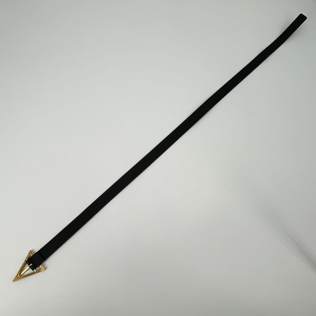 M*o様 未使用級✨ボッテガヴェネタ ベルト トライアングル ゴールド ブラック