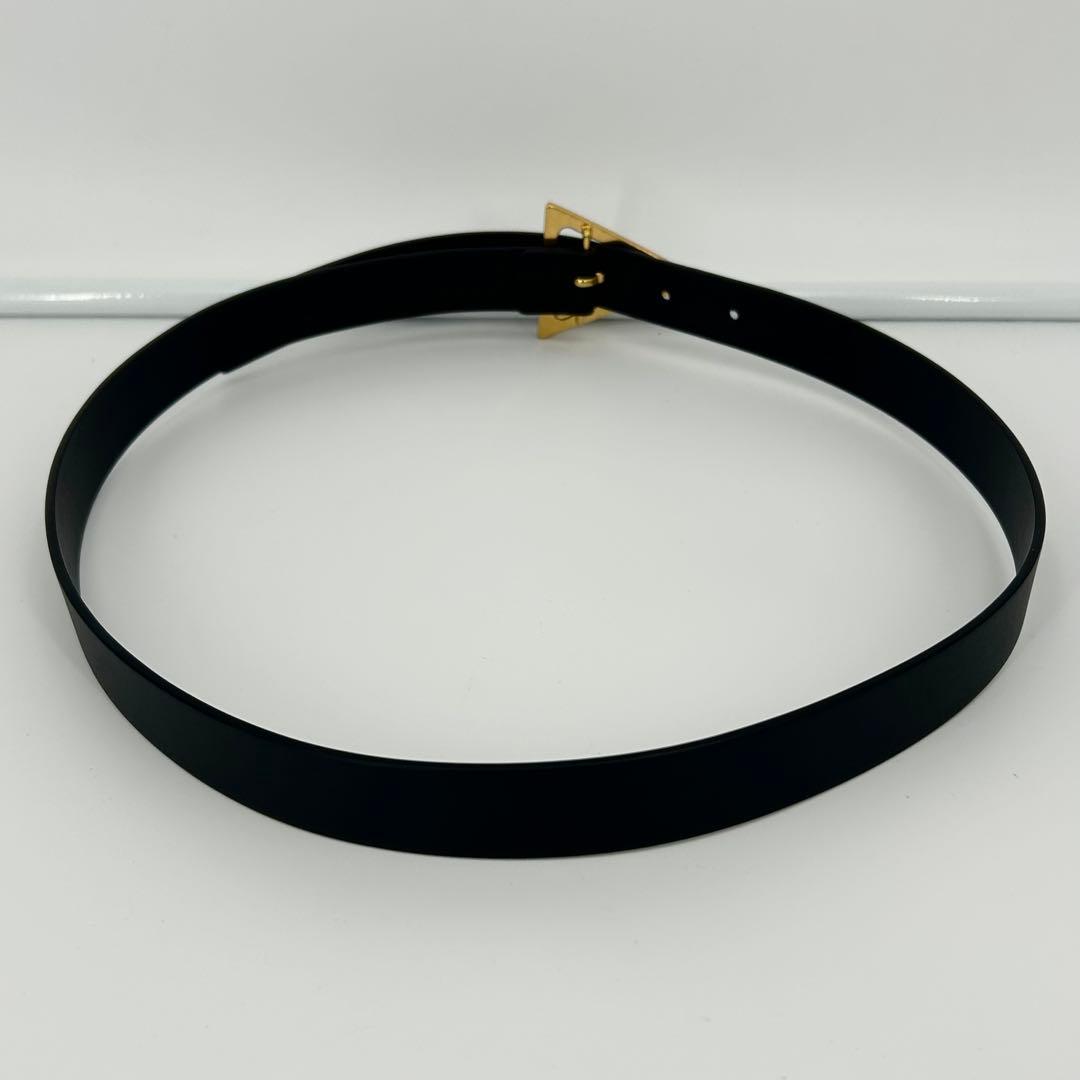 M*o様 未使用級✨ボッテガヴェネタ ベルト トライアングル ゴールド ブラック