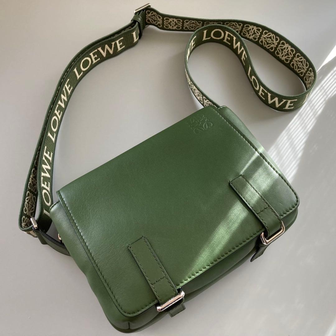 美品 LOEWE ロエベ ミリタリー メッセンジャーバッグ ショルダーバッグ