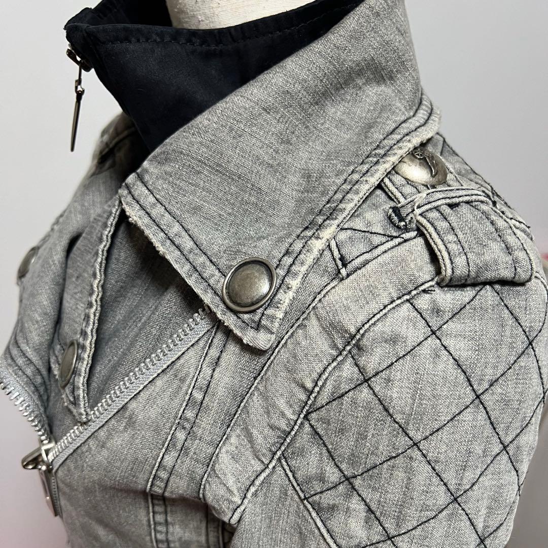 ミリタリージャケット Y2K grunge 00s短丈 archive ギミック