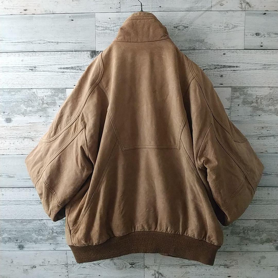 2点おまとめ☆リアルレザー 本革 裏ペイズリー 中綿 短丈 レザージャケットXL