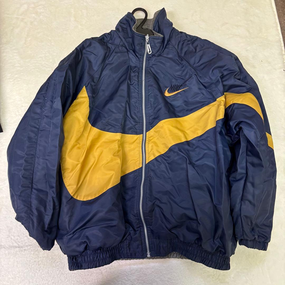 90s 美品　NIKE ビッグスウッシュ　 リバーシブル　フリースジャケット
