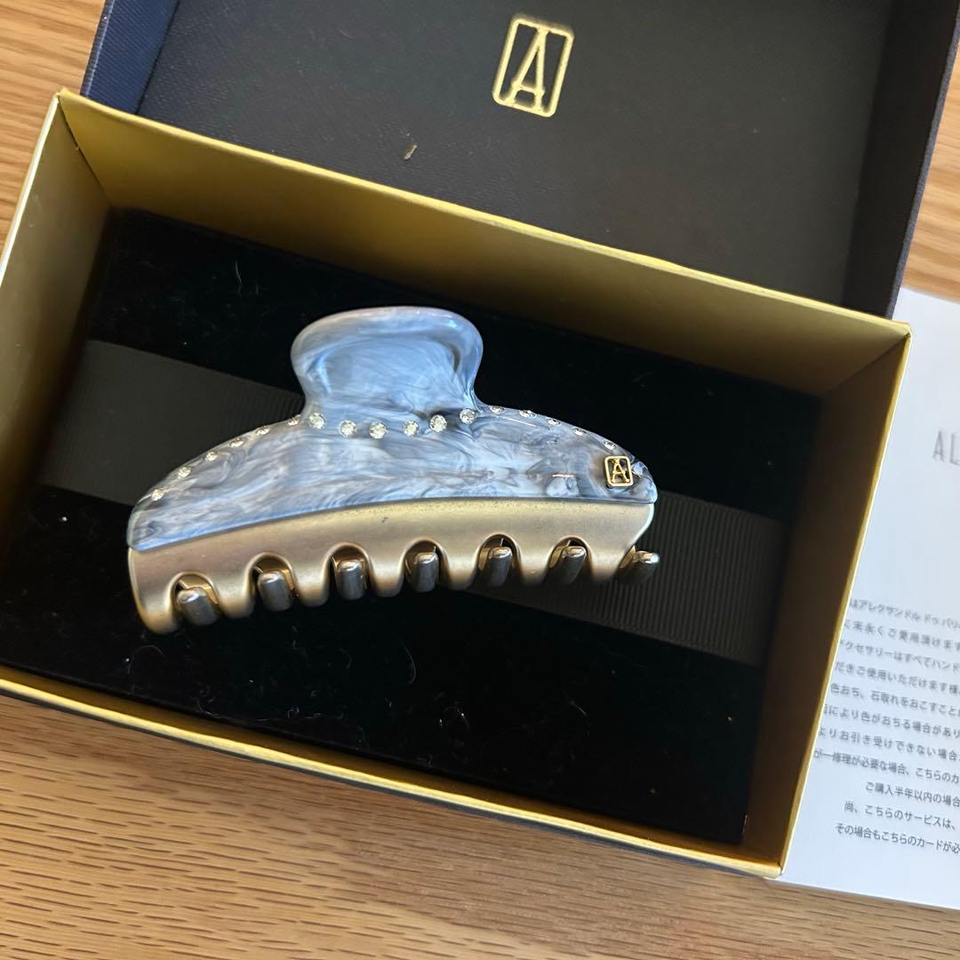 アレクサンドルドゥパリ 大理石マーブルのクリップ スワロフスキー