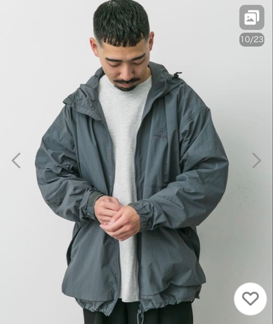 【ヨセウエ】Doors別注 peak グレー ナイロンジャケット