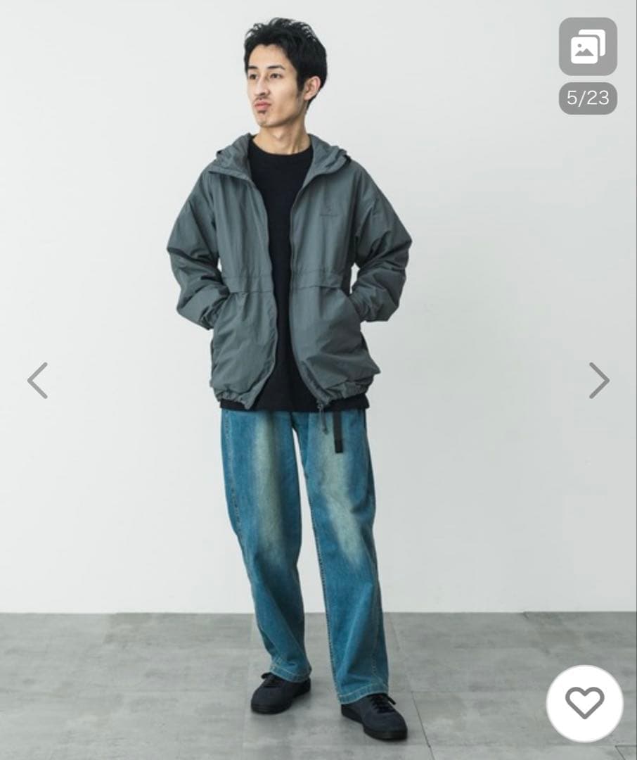 【ヨセウエ】Doors別注 peak グレー ナイロンジャケット