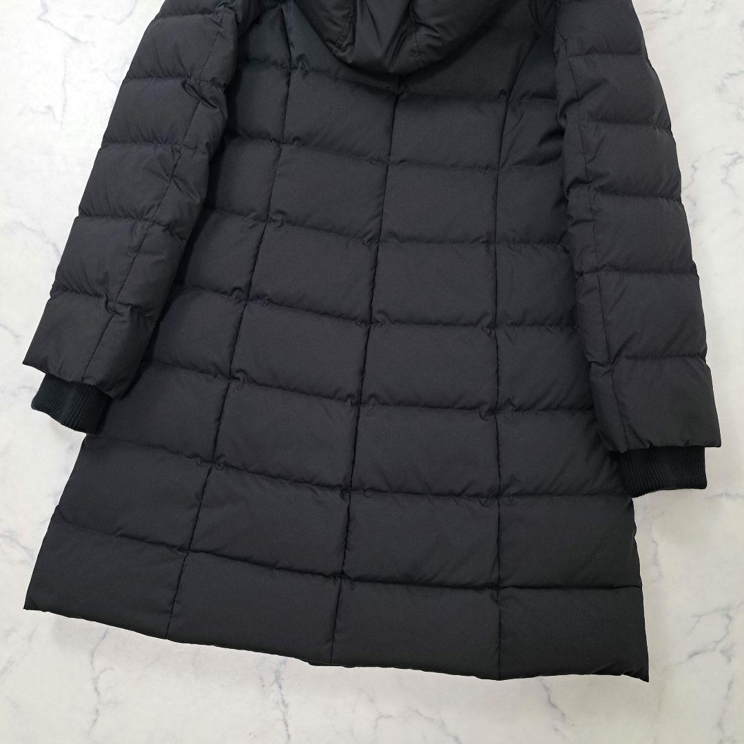 美品★ブルーレーベルクレストブリッジ ダウンコート フード チェック 36