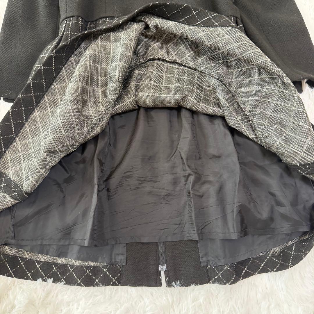 エムズグレイシー ワンピース　チェック　ベルト　襟あり　カメリア　大きい