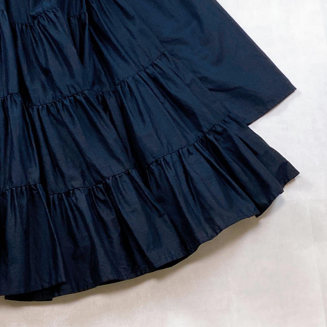 未使用級 極美品 現行タグ マーレット ソリマン ティアードフリルワンピース