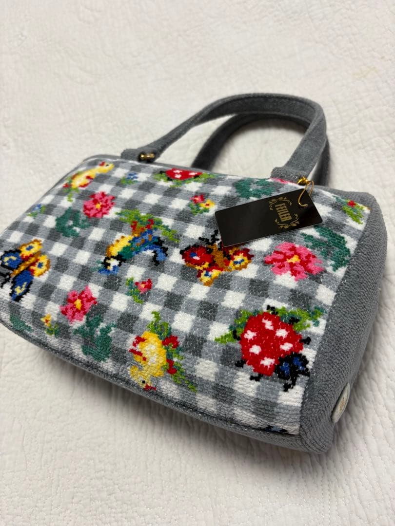 お値下げ❗️❤️【フェイラー】ハイジ　チェック　グレー　ボストンバッグ　新品未使用