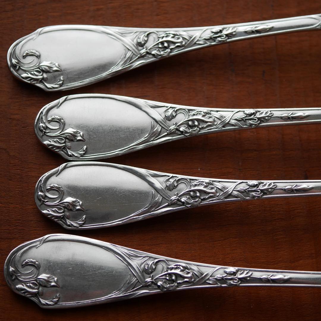 ◆PUIFORCAT◆ピュイフォルカ◆アイリス◆純銀カトラリー2客セット◆