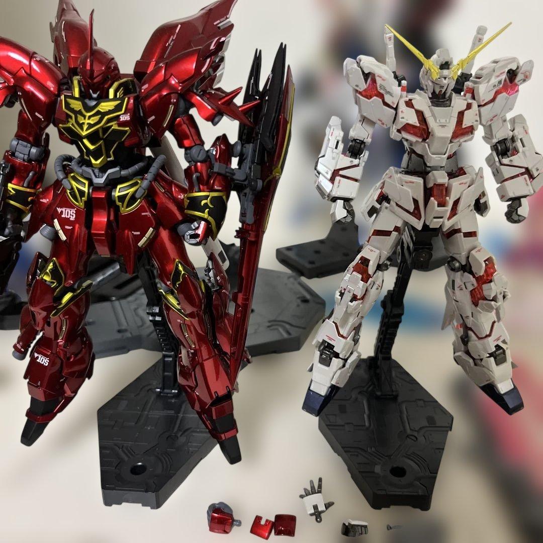 w*a様 RGユニコーンガンダム　RGシナンジュ　塗装完成品