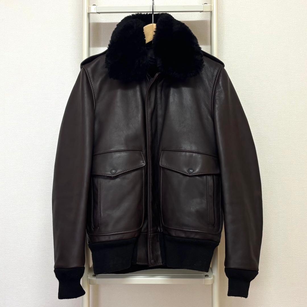 schott G-1 A-2 ダークブラウン　リアルレザー　36ロング　ケンコバ