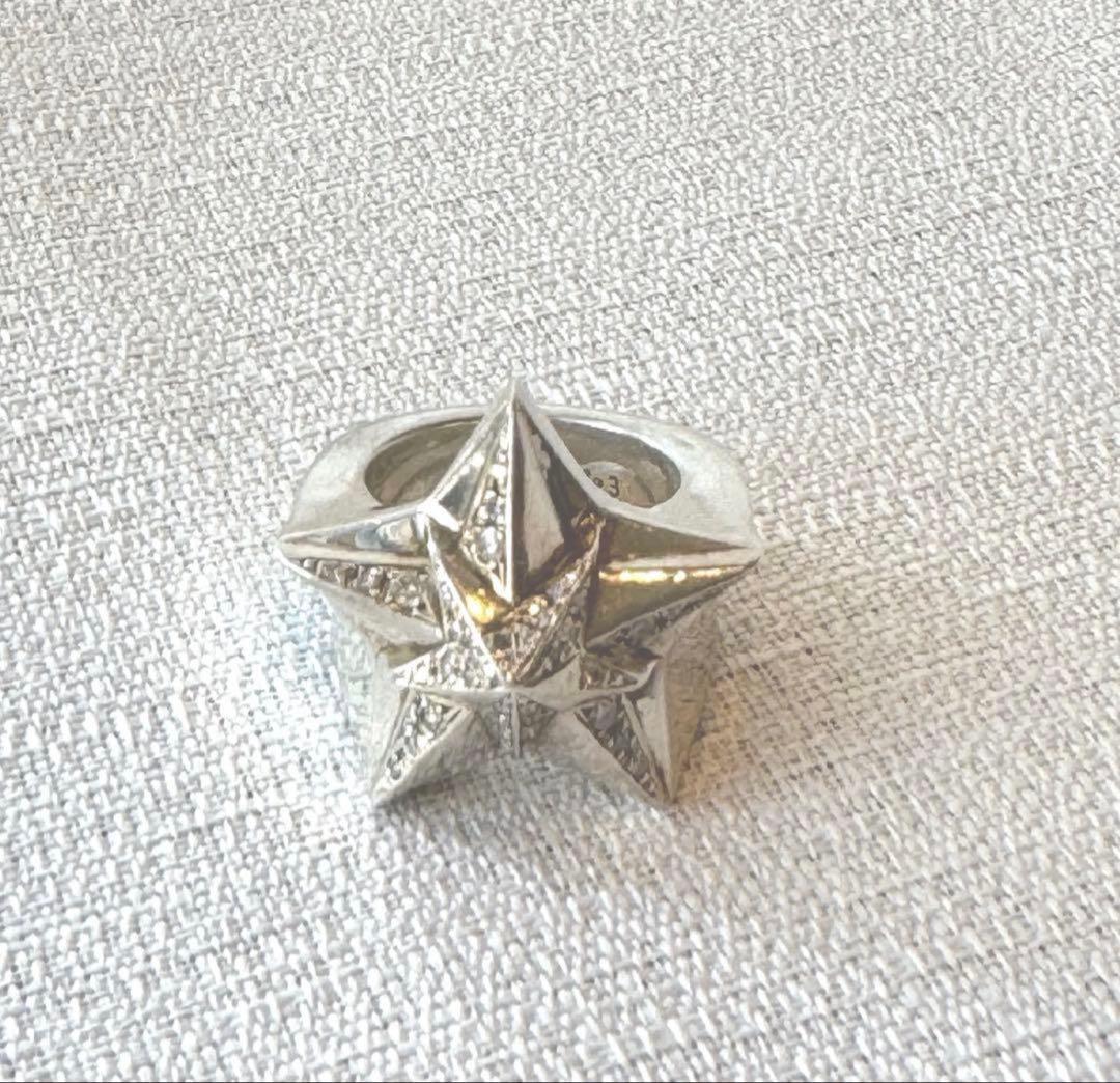 ウノピュウノウグァーレトレ×ウルフズヘッド　リング　スター　シルバー　ダイヤ