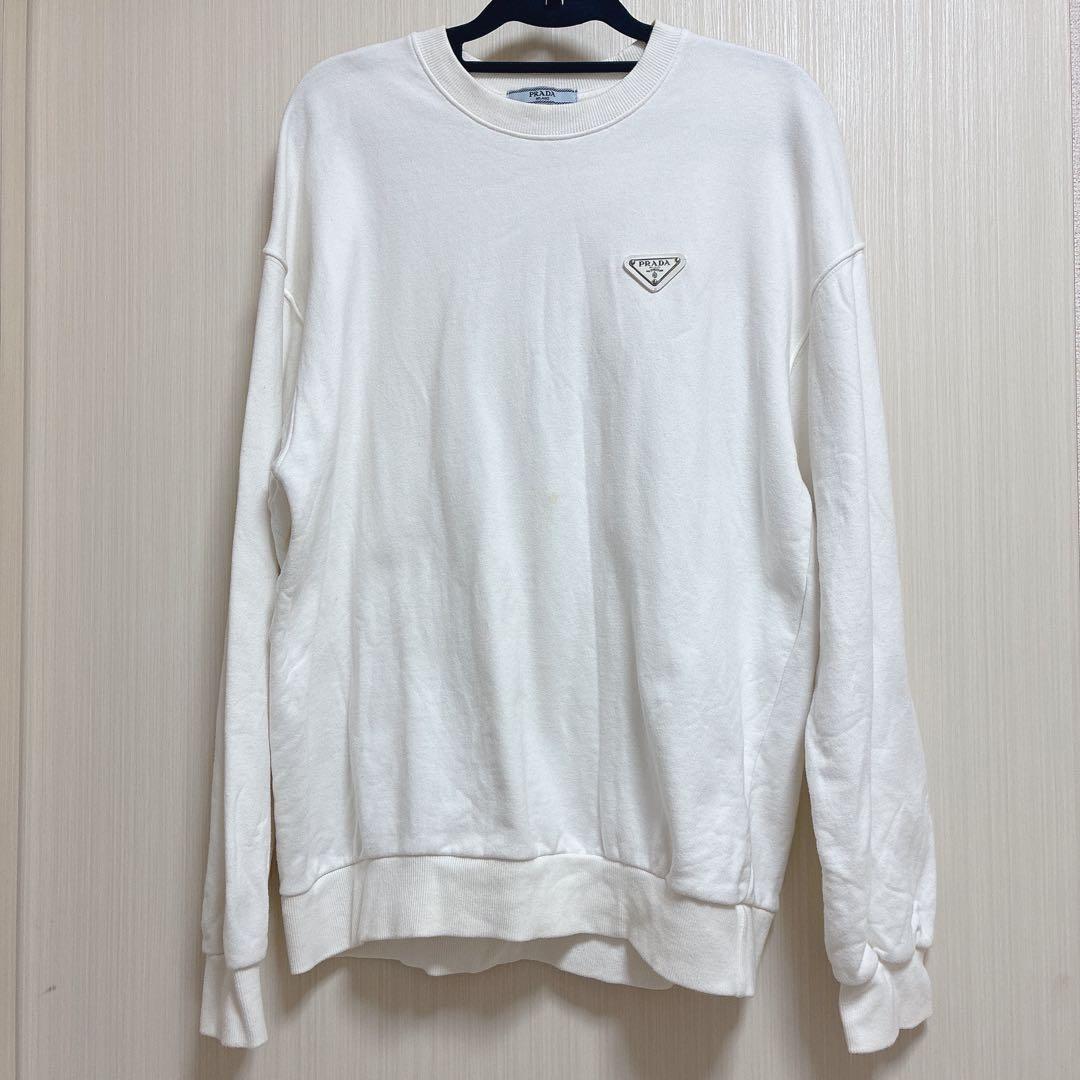 トライアングルロゴトレーナー スウェット PRADA ホワイトプラダ