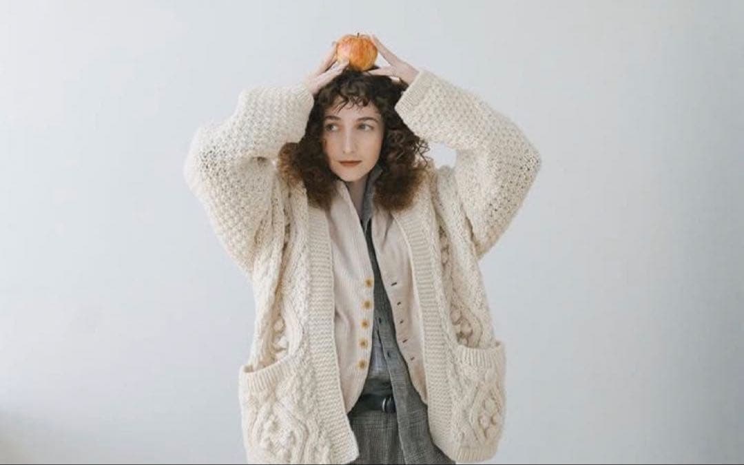 ネストローブペルーハンドニットポップコーンカーディガン