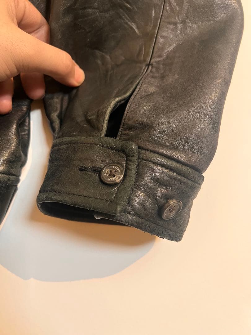 90s polo ralph lauren ラルフローレン　レザー ジャケット