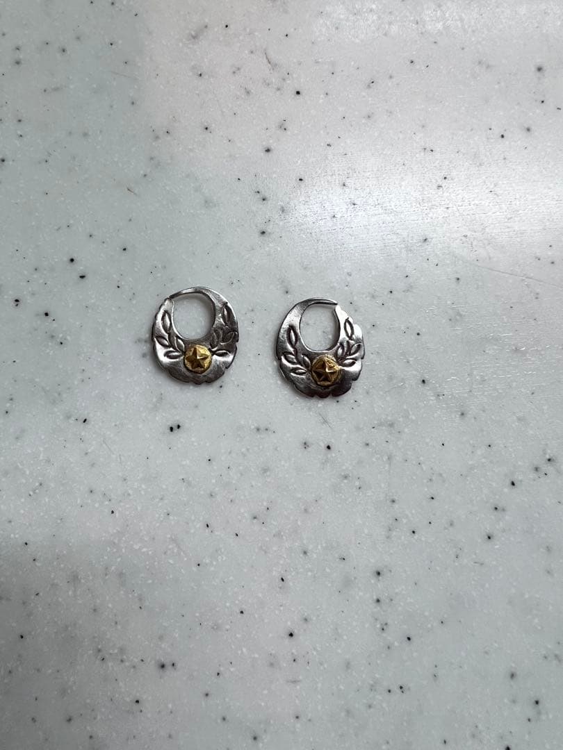 ザビンゴブラザーズ　ピアス　両耳用　24k×シルバー　ゲリラセール