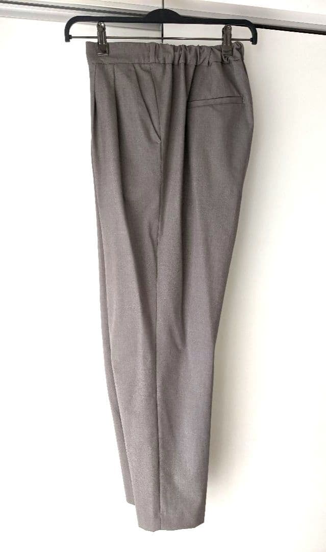 GLOBAL WORKノーカラー　パンツ　スーツ ウエストゴム　ブラウン系　XL