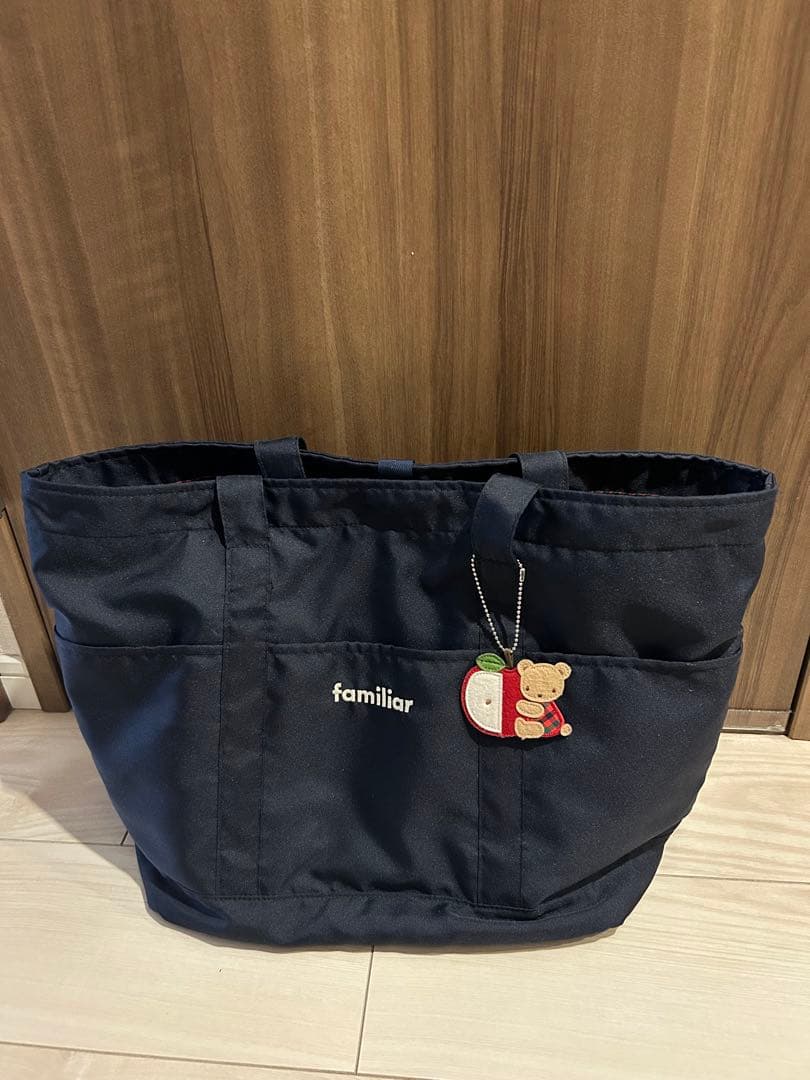 familiar マザーズバッグ 赤チェック