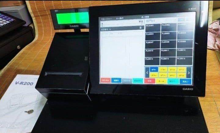 カシオレジスター　V-R200　タッチ操作設定無料Android　353505n