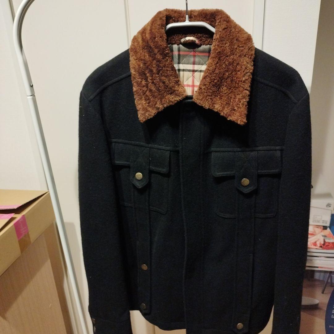 D&G DOLCE&GABBANAファー襟 黒ジャケット ボタン付き