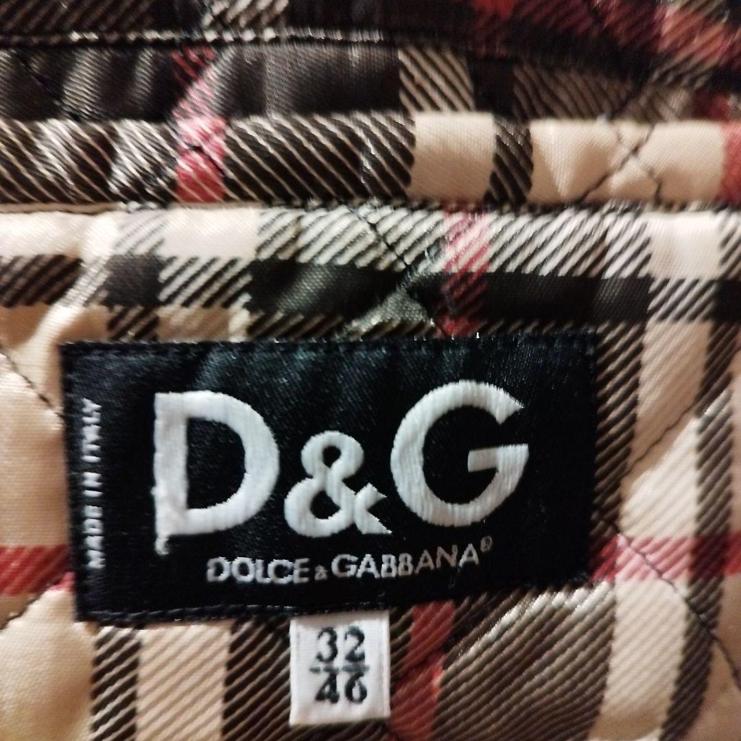 D&G DOLCE&GABBANAファー襟 黒ジャケット ボタン付き