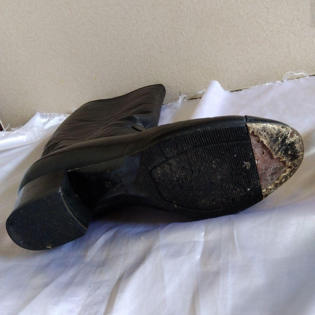 CHANEL 乗馬ブーツ 黒 39C 軽量 本革　箱　保存袋　大丸