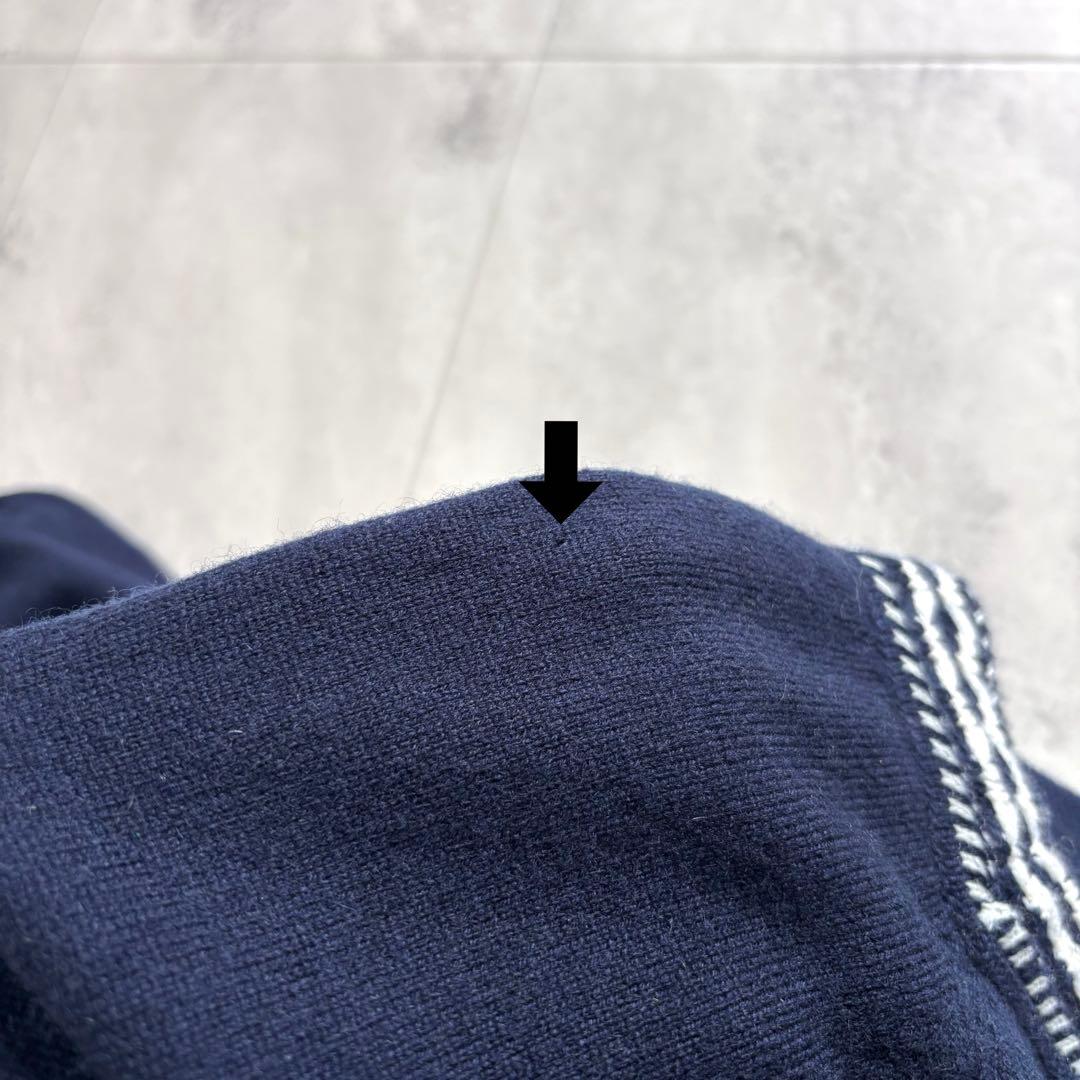 【超希少】シャネル カシミヤ100% スクエアネックニット 英国製 ココマーク